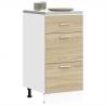  Bottom Cabinet Sonoma Oak 40x46x81.5 cm Engineered Wood Colour sonoma oak Quantity in Package 1 Model bottom cabinet (3 drawers) 40 cm Number of 