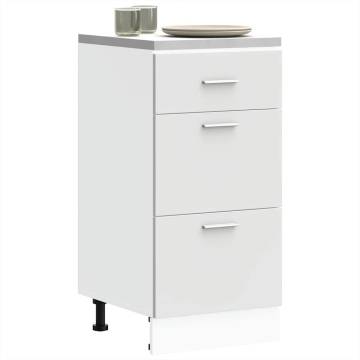 Bottom Cabinet White 40x46x81.5 cm - Durable & Space-Saving