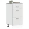  Bottom Cabinet White 40x46x81.5 cm Engineered Wood Colour white Quantity in Package 1 Model bottom cabinet (3 drawers) 40 cm Number of 