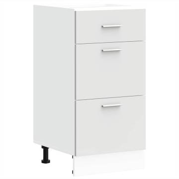 Bottom Cabinet White 40x46x81.5 cm - Durable & Space-Saving