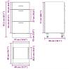 Bottom Cabinet White 40x46x81.5 cm - Durable & Space-Saving