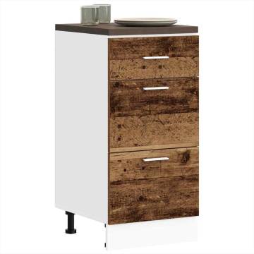 Bottom Cabinet Old Wood 40x46x81.5 cm | Durable Kitchen Storage