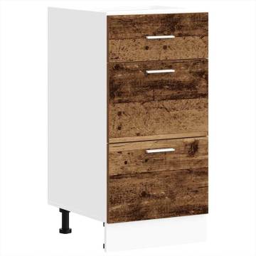 Bottom Cabinet Old Wood 40x46x81.5 cm | Durable Kitchen Storage