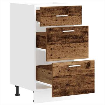 Bottom Cabinet Old Wood 40x46x81.5 cm | Durable Kitchen Storage