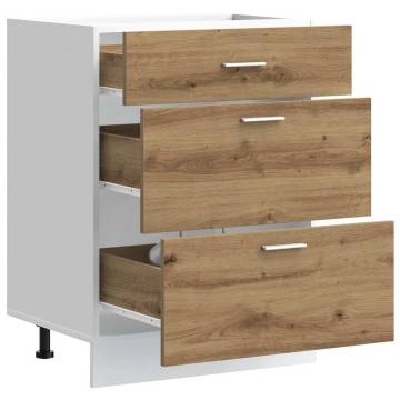 Artisan Oak Kitchen Base Cabinet - Elegant Storage Solution