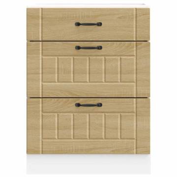 Kitchen Base Cabinet Lucca Sonoma Oak - Durable Storage Solution