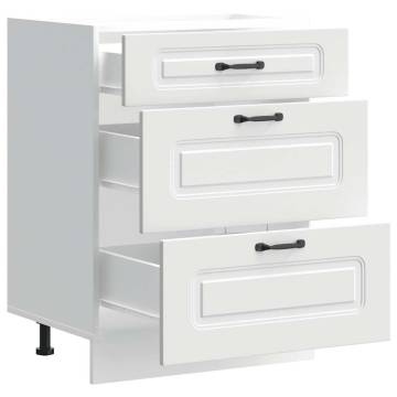 Kalmar White Kitchen Base Cabinet - Ample Storage & Durable