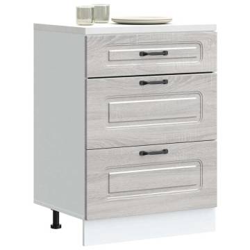 Kalmar Grey Sonoma Kitchen Base Cabinet - Ample Storage Solution