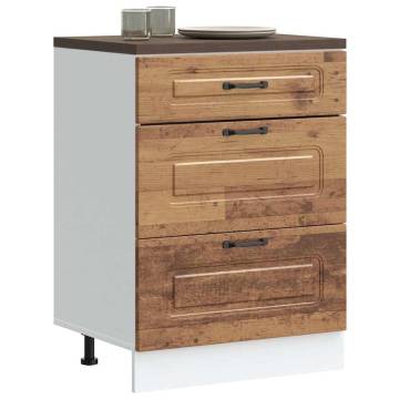 Kalmar Old Wood Kitchen Base Cabinet - Durable & Stylish