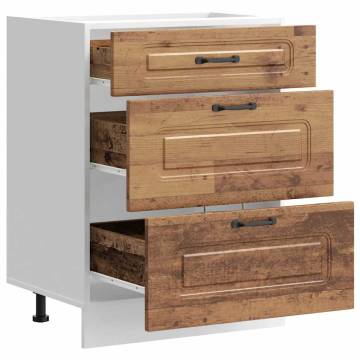 Kalmar Old Wood Kitchen Base Cabinet - Durable & Stylish