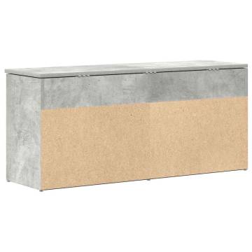 Elegant Shoe Bench - Concrete Grey Engineered Wood 102x30.5 cm