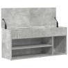 Elegant Shoe Bench - Concrete Grey Engineered Wood 102x30.5 cm