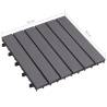 Decking Tiles 10 pcs Grey Wash | Premium Acacia Wood 30x30 cm