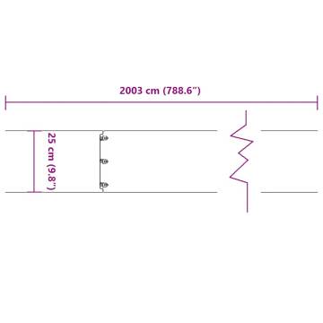 Lawn Edgings 20 pcs White 25x103 cm Cold-rolled Steel | HipoMarket