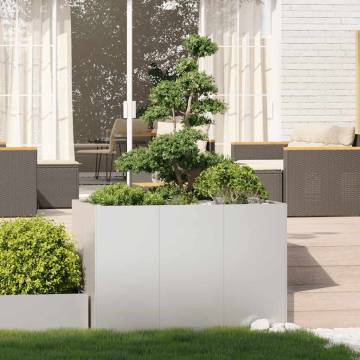 Stylish Stainless Steel Planter 120x80x80 cm for Outdoor Spaces