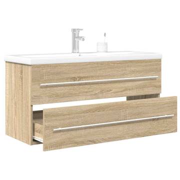 2 Piece Bathroom Furniture Set - Sonoma Oak Engineered Wood