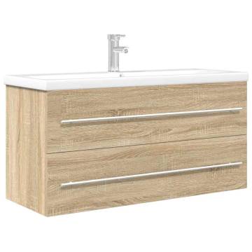 2 Piece Bathroom Furniture Set - Sonoma Oak Engineered Wood