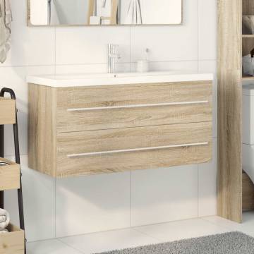 2 Piece Bathroom Furniture Set - Sonoma Oak Engineered Wood