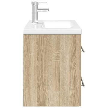 2 Piece Bathroom Furniture Set - Sonoma Oak Engineered Wood