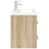 2 Piece Bathroom Furniture Set - Sonoma Oak Engineered Wood