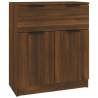 Stylish 3-Piece Brown Oak Engineered Wood Sideboards