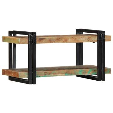 Multicolour Solid Wood Wall Shelf - Stylish Storage Solution