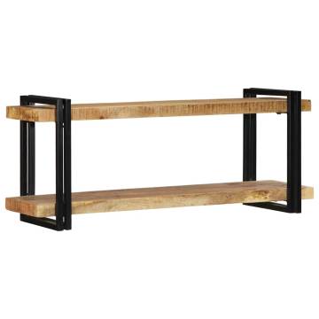 Wall Shelf 110x33x45 cm - Solid Rough Mango Wood | HipoMarket