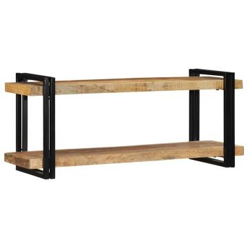 Wall Shelf 110x33x45 cm - Solid Rough Mango Wood | HipoMarket