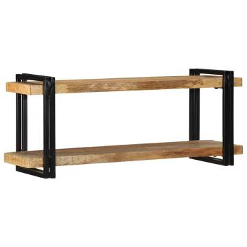 Wall Shelf 110x33x45 cm - Solid Rough Mango Wood | HipoMarket