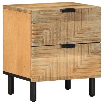 Stylish Brown Bedside Cabinet - Solid Mango Wood | HipoMarket