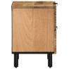 Stylish Brown Bedside Cabinet - Solid Mango Wood | HipoMarket