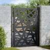 Elegant Black Steel Garden Gate - 105x130 cm Design