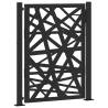 Elegant Black Steel Garden Gate - 105x130 cm Design