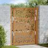 Garden Gate 105x130 cm - Weathering Steel Leaf Design | HipoMarket