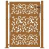 Garden Gate 105x130 cm - Weathering Steel Leaf Design | HipoMarket