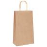 50 Pack Brown Paper Bags with Handles - Eco-Friendly & Durable