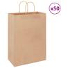  Paper Bags 50 pcs with Handles Brown 32x17x44 cm Colour brown Size 32 x 17 x 44 cm Quantity in Package 50 