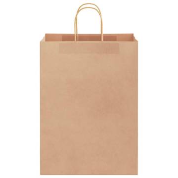 Brown Paper Bags with Handles - 50 pcs | Eco-Friendly Packaging