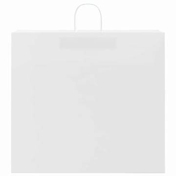 Paper Bags 50 pcs with Handles - White Kraft 54x15x49 cm