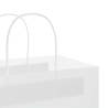 Paper Bags 50 pcs with Handles - White Kraft 54x15x49 cm