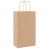 250 Brown Paper Bags with Handles - Eco-Friendly Packaging