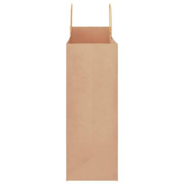 Paper Bags with Handles - 250 pcs Brown 32x17x44 cm