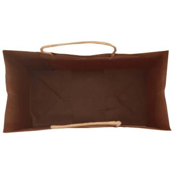 Paper Bags with Handles - 250 pcs Brown 32x17x44 cm