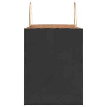 Buy Durable Black Paper Bags with Handles - 50 pcs | HipoMarket