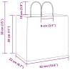 Buy Durable Black Paper Bags with Handles - 50 pcs | HipoMarket