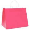 Pink Paper Bags with Handles - 50 pcs | Eco-Friendly Solution