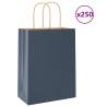  Paper Bags 250 pcs with Handles Blue 21x11x28 cm Colour blue Size 22 x 11 x 28 cm Quantity in Package 250 