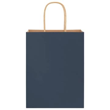 Paper Bags 250 pcs Blue 21x11x28 cm - Eco-Friendly & Durable