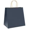 Blue Paper Bags with Handles - 250 pcs | Sustainable Packaging