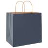 Blue Paper Bags with Handles - 250 pcs | Sustainable Packaging